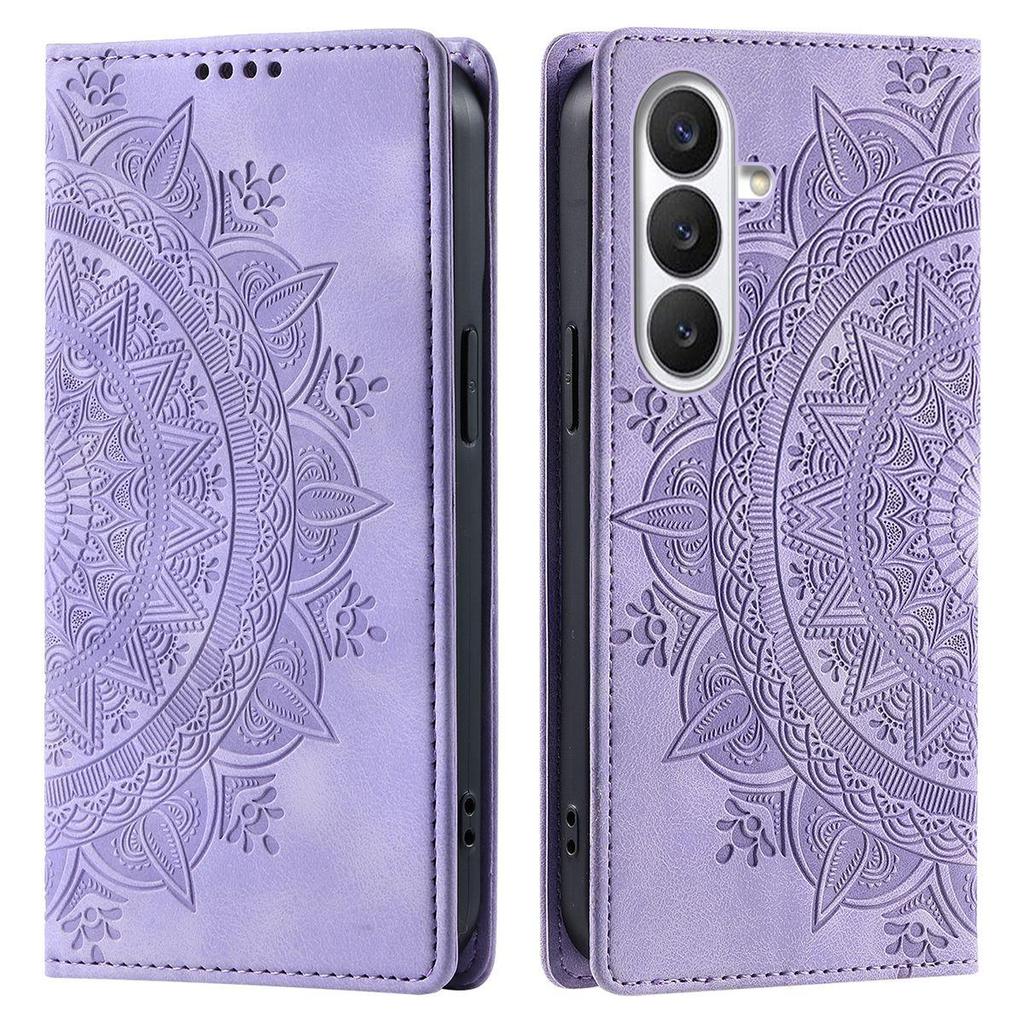 for Samsung Galaxy A55 5G,A54,A37,A36,A35 Mandala Embossed PU Leather Flip Wallet Case Magnetic Closure Cover