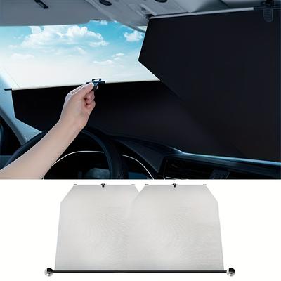 Zatahovací sluneční clona na čelní sklo Skládací ochrana předního okna Sluneční clona Antiinfračervený kryt na čelní sklo Odrazivý UV pro auto
