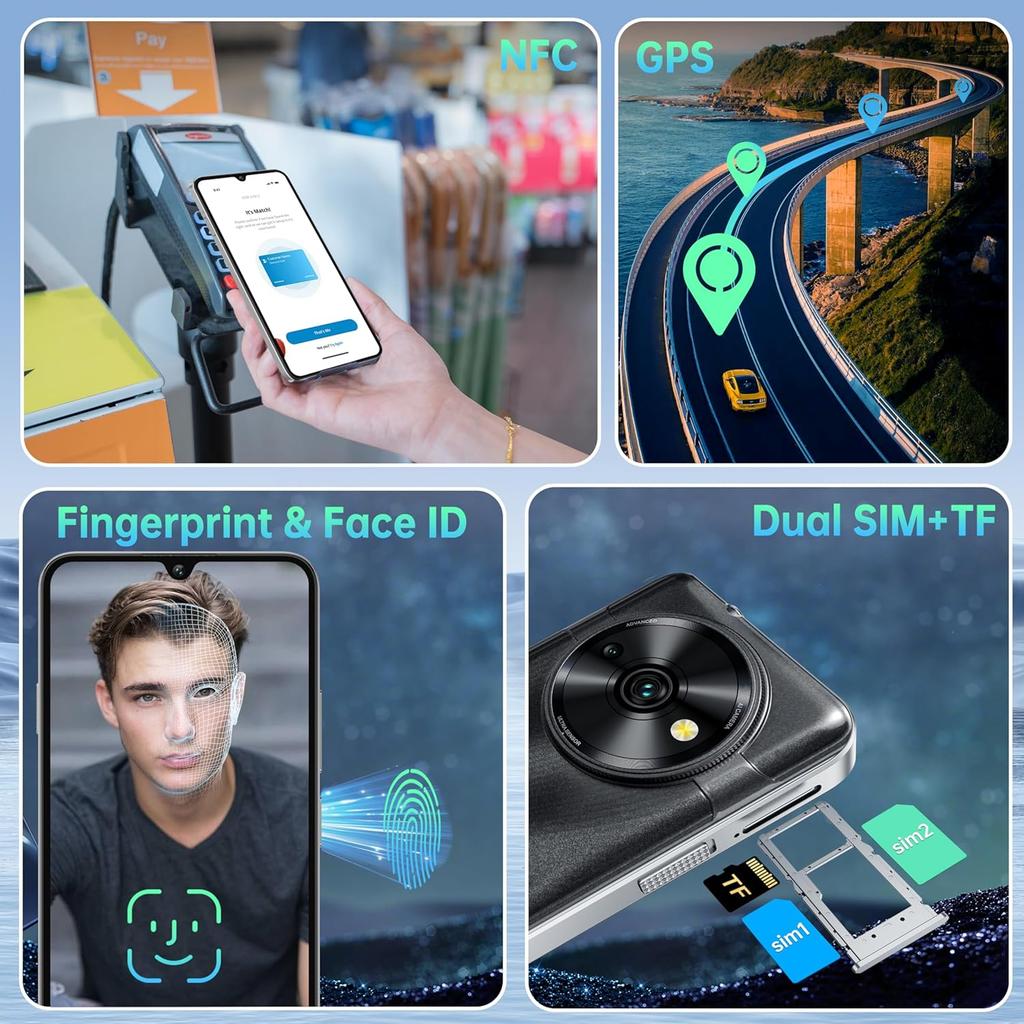 OUKITEL C59 Pro Unlocked Cell Phone Android 15-6.88”HD+ Screen 10000 mAh Battery 24GB +256GB Expand 1TB Mobile Phones with 120LM Flashlight