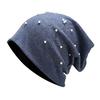 Fashion Women Stretch Headgear  Color Beading Pearl Head Scarf Wrap Hat Cap