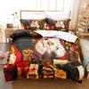 Merry Chrismas Bedding Set Boys Girls Twin Queen Size Duvet Cover Pillowcase Bed Kids Adult Fashion Home Textileextile
