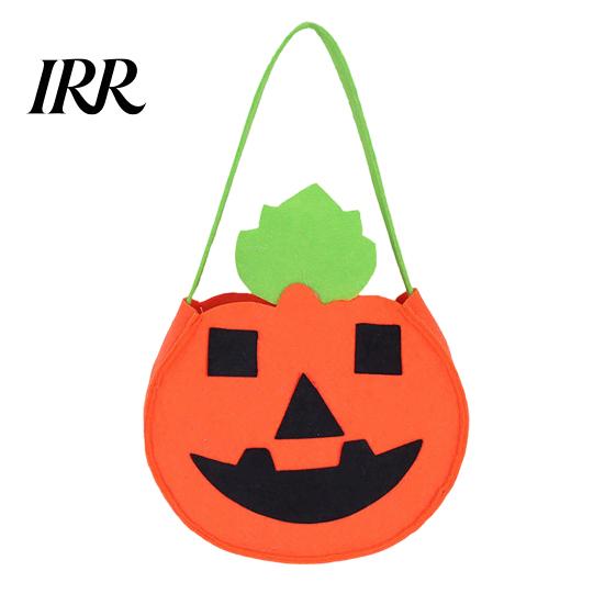 Recyclable Party Souvenir Totes Halloween Felt Candy Bag, Pumpkin Ghost Skull Cat Owl Tote for Non-woven Gift Bags Kids, Non Woven Trick