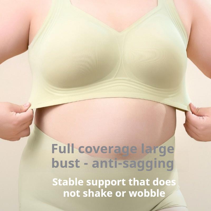 Fat Girl Big Breasts Make You Look Smaller Underwear Seamless Breast Reduction and Anti-sagging Large Size Thin No-rim Bra