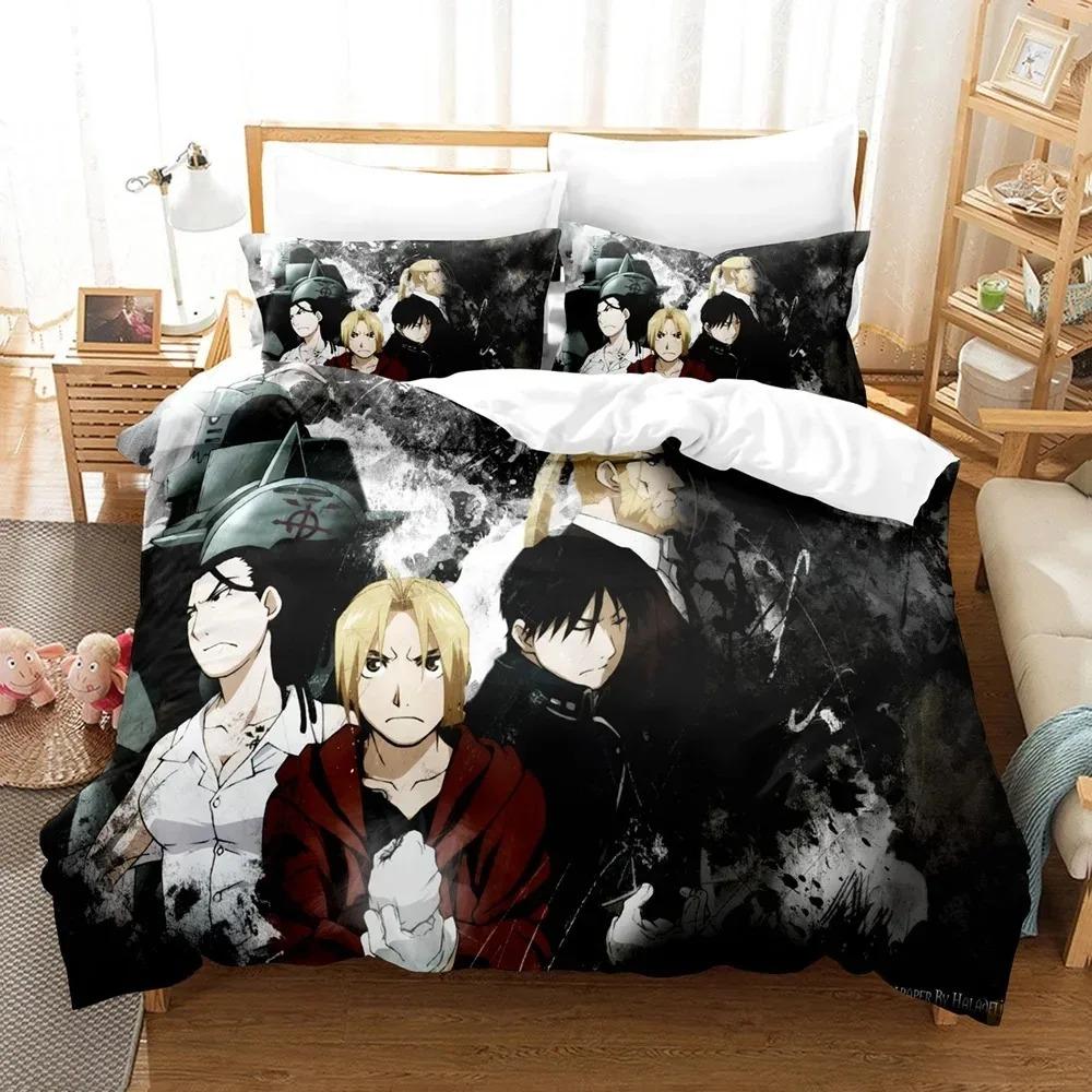 3D FULLMETAL ALCHEMIST Bedding Sets Duvet Cover Set With Pillowcase Twin Full Queen King Bedclothes Bed Linen Home textile
