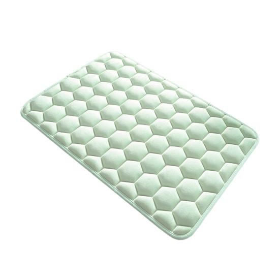 Memory Foam Bath Mat Absorbent Bathroom Rug Honeycomb Quick Drying Anti Slip Bath Rug