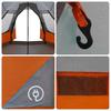 Teepee Tent for 8 Persons Gray and Orange 720 x 465 x 295 cm