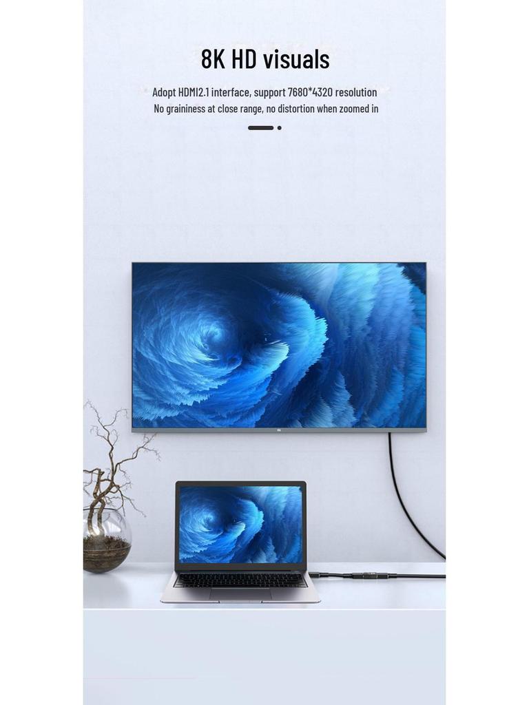 Biyazi HDMI Buchse-zu-Buchse Verlängerungskabel-Adapter für Computer-zu-TV-Verbindung