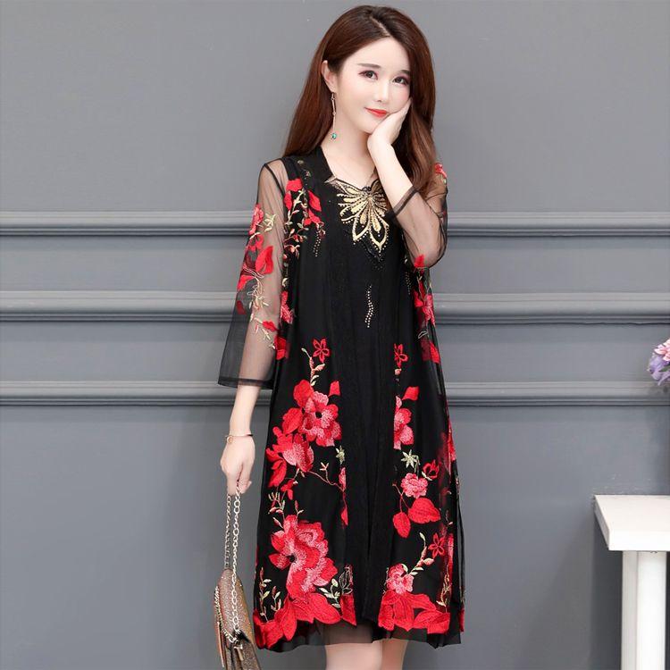 Summer Ethnic Style Embroidered Cardigan Jacket Women Large Size Thin Long Sun Protection Clothes Female Lace Shawl Coat 5XL