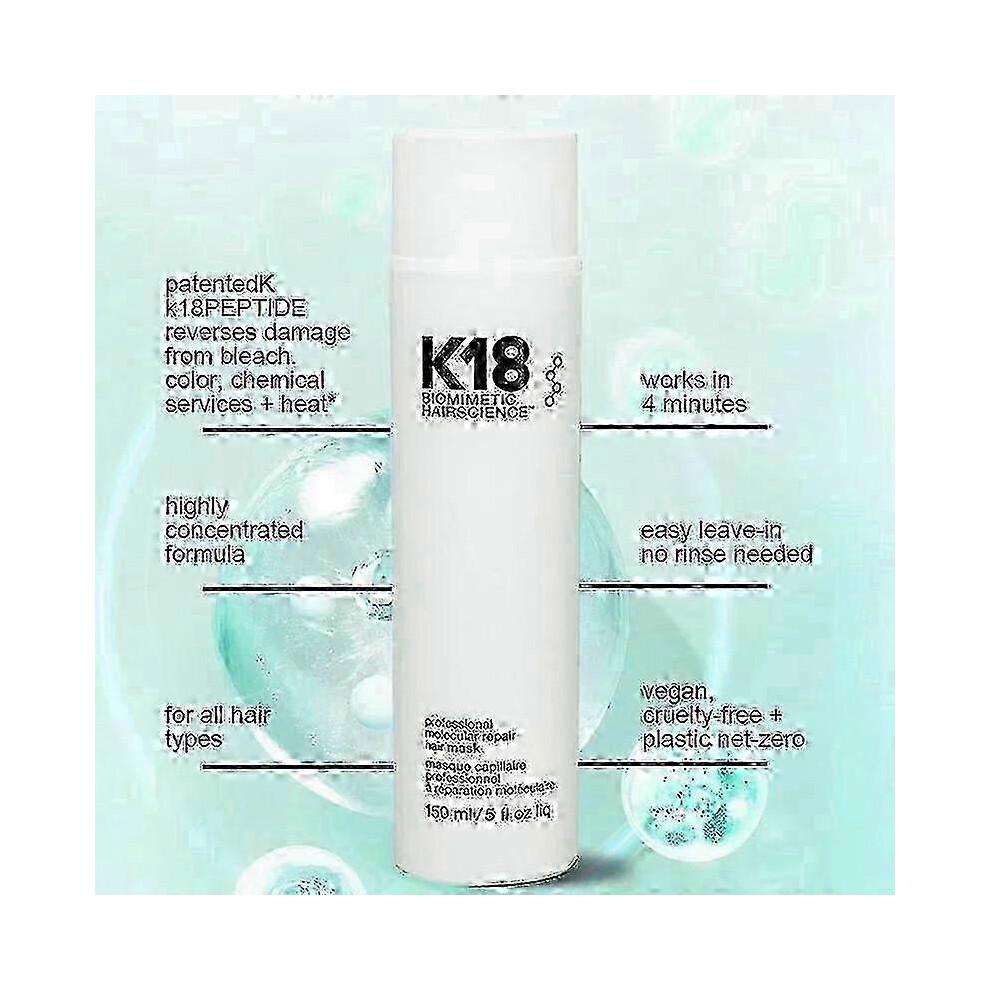 3Pcs K18 150ml Leave-In Molecular Repair Hair Mask for Damaged Hair - Deep Conditioning, Soft Texture, Hair Restoration New Arrival