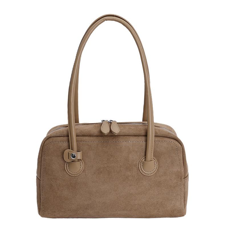 Retro Matte Large-capacity Bag, Commuting Trend Single-shoulder Handbag, Boston Underarm Bag