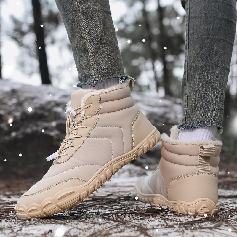 Winter Plush Snow Boots Thick Soled Anti-slip Cotton Shoes Men Women Short Ankle Boots Wear-resistant Outdoor Sneakers
