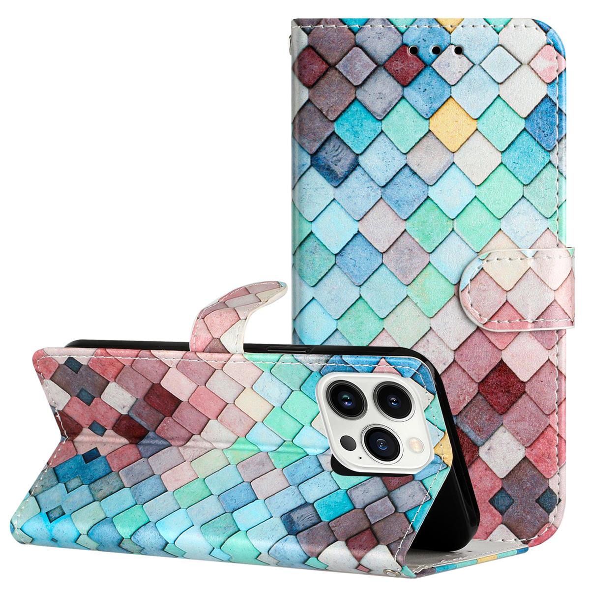 

Цветной сетчатый расписной флип-кошелек из искусственной кожи с чехлом для iPhone Samsung Oppo Xiaomi Redmi Google Tecno Moto Huawei