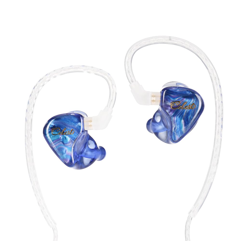 

HiFiGo Kinera Celest Wyvern Qing 10mm Dynamic Driver 1DD Wired Earbuds with 3D Printed Design Shell No In-Ear Earphones, Semi-Custom (Blue, Mic) синий