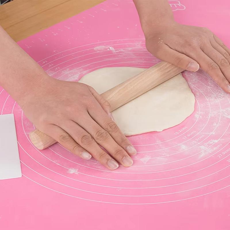 Silicone Pastry Baking Mat Non Stick Cookie Bread Rolling Mats Kneading Kitchen Cooking Board Pad for Pie Pizza Cookies Fondant