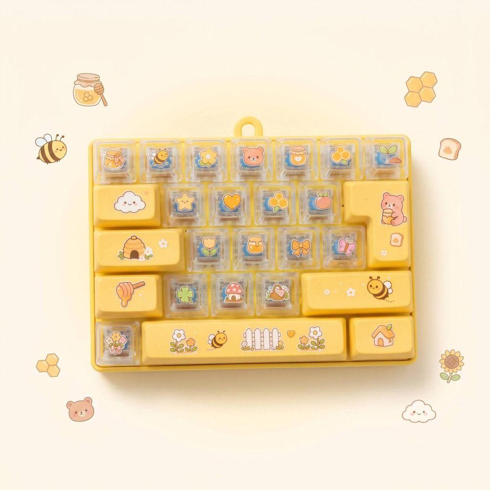 26-Key Mini Keyboard Pendant Cute Design Keyboard Keychain  Kids Bag Pendant