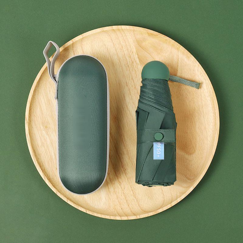 Parasol Capsule Sun Umbrella: 50% Off Mini UV Protection for Women, Dual-Purpose for Sun and Rain.