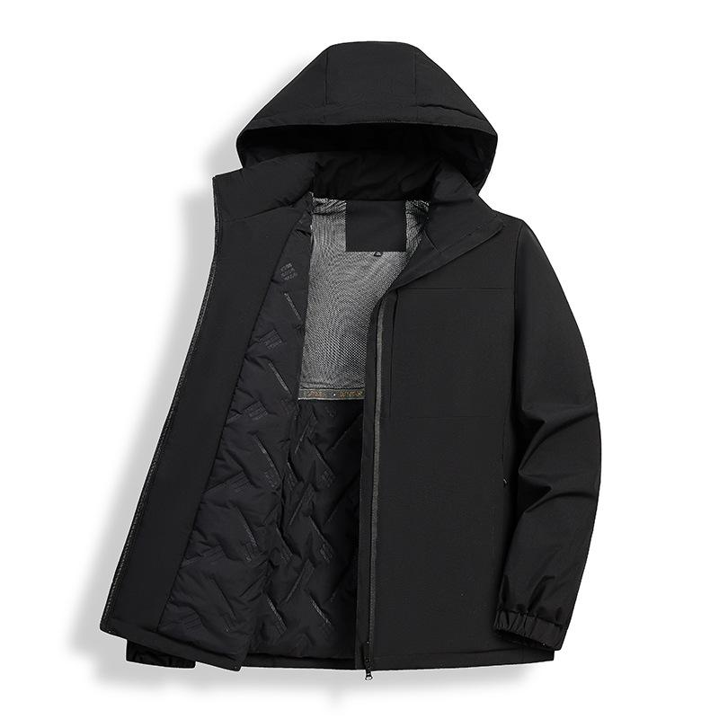 Winter Graphene Small Cotton-padded Clothes Thin Cotton Outdoor Sports and Leisure Large Size Warm Hooded Windproof Cotton Clothes