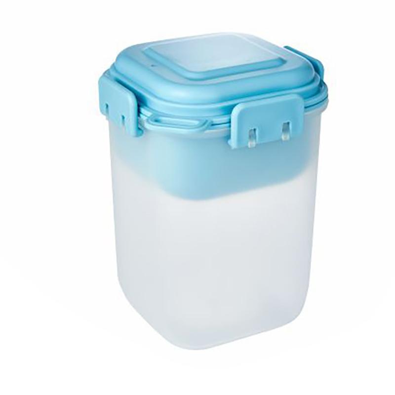 Portable Bilayer Salad Cup Breakfast Plastic Cup With Spoon Detachable Ice Box Seal Preservation For Storing Milk Fruits Oatmeal