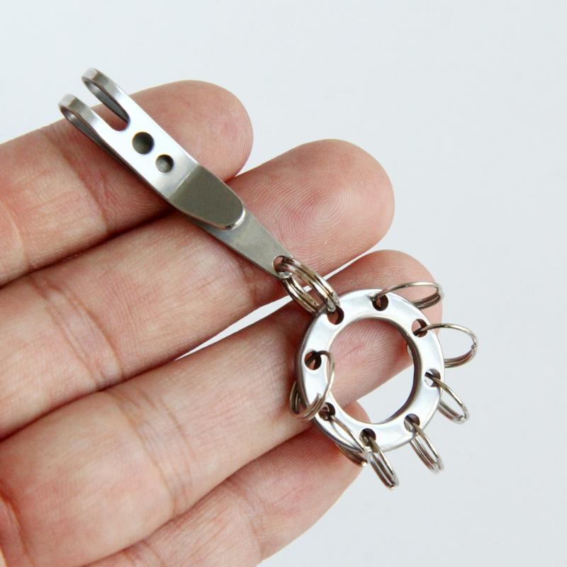 1PC Multitools Pocket Stainless Steel Bag Waist Belt Hanging Clip Mini Metal Key Buckles Pocket Clips Carabiner Outdoor Gadget