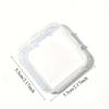Cosmetic Powder Puff Empty Storage Box Square Design Dust-proof Small Travel Portable Clear Cosmetic Box with Cover