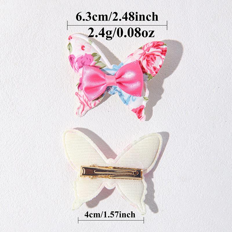 New 4Pcs Flower Butterfly Hair Clips Girls Favorite Fashion Lovly Barrettes Clips Gift Baby Hair Accessories