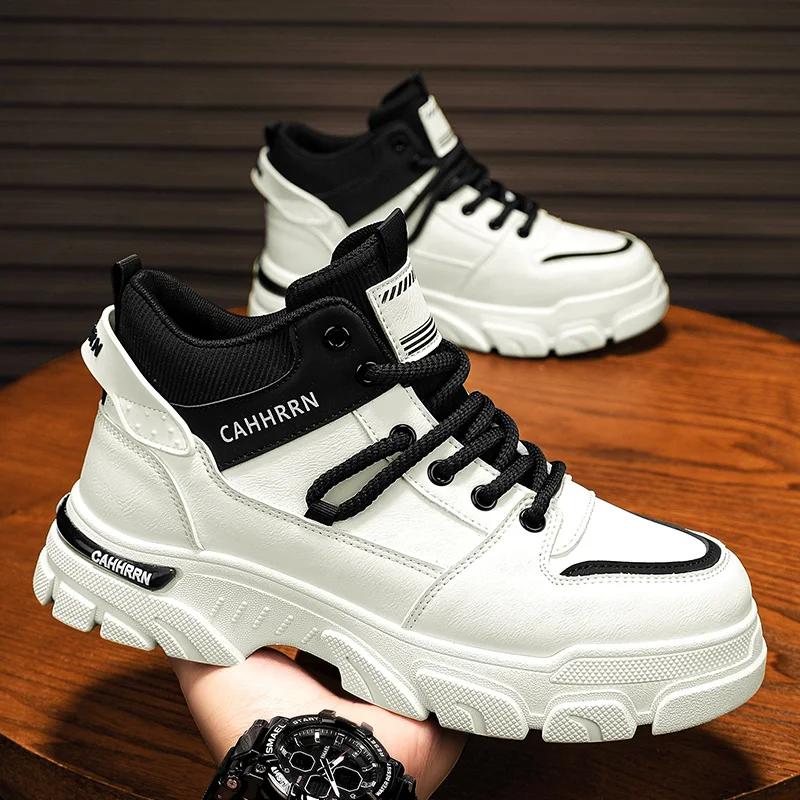 Herren Stiefeletten High Top Anti-Rutsch Außensohle Herren Skateboard Schuh Herbst Trainer Herren Freizeitschuhe Mode Sneaker Komfort