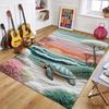 2D Embroidered Sea Turtle Area Rug Multiple Styles Soft Durable Washable Non Slip Floor Carpet for Living Room Home Decor