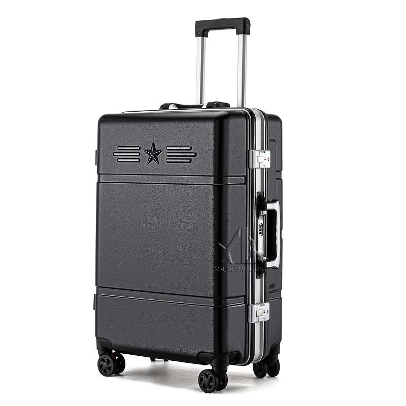 Military Style 20-inch Aluminum Frame Carry-on Spinner Luggage