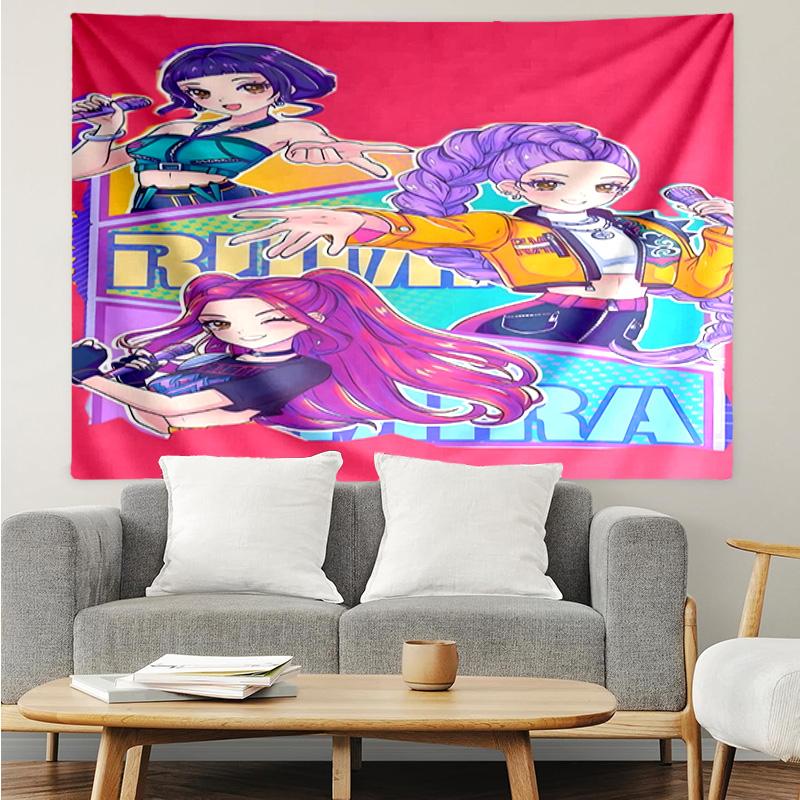 Kpop cartoon Tapestry Hanging for Bedroom,Livingroom, Playroom,Decor Art Room Wall Tapestry Holiday and Birthday Gifts