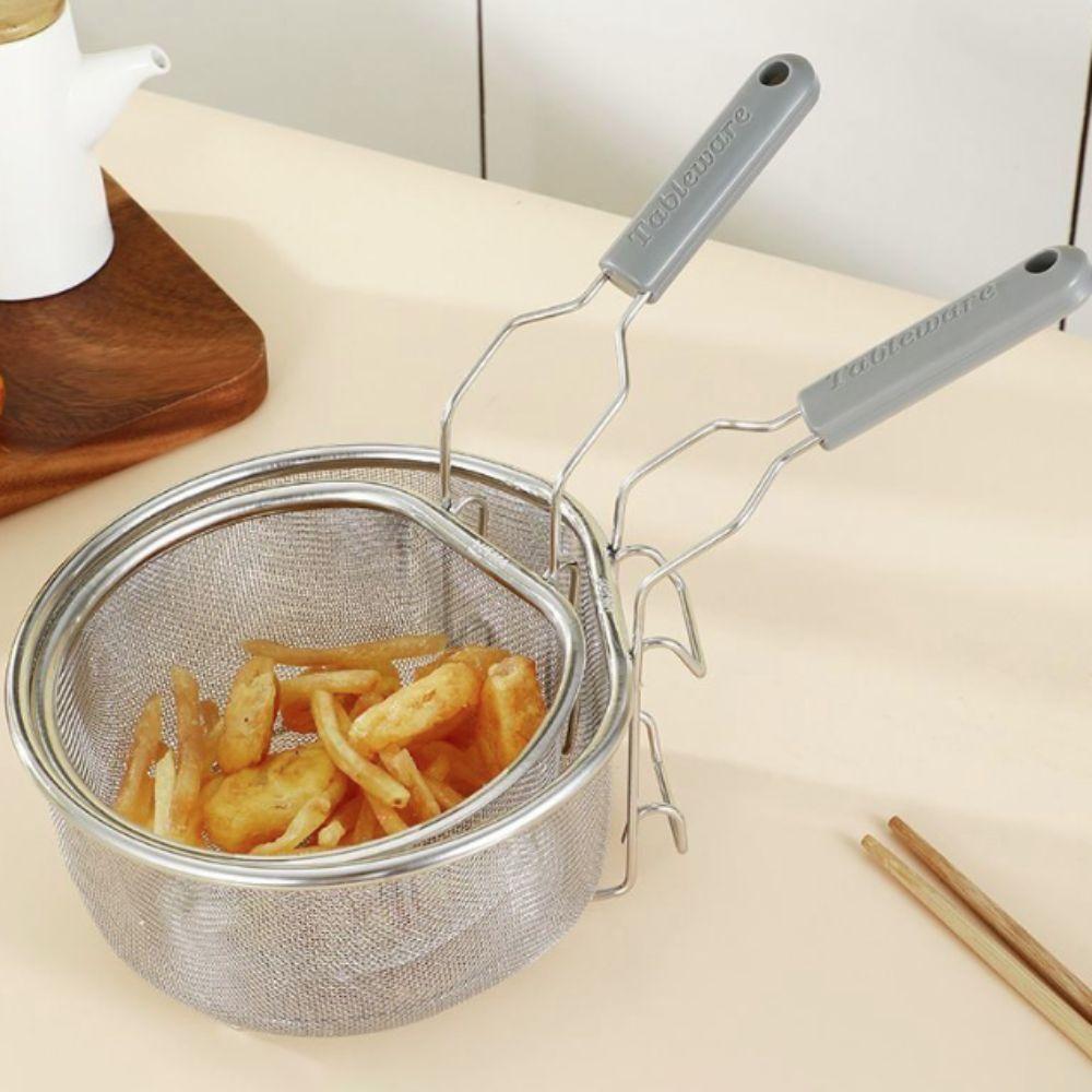 Hook Design Deep Frying Filter Heat-resistant Hot Pot Strainer Household Mesh Sieve Kitchen