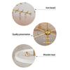 Modern Gold Jewelry Display Stand 48 Hooks 360 Rotating Design Compact Storage Solution For Necklaces Bracelets Perfect Gift