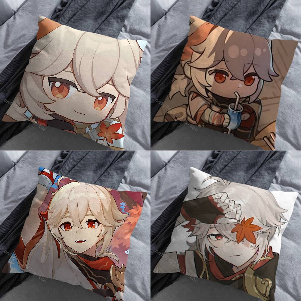 KKaedehara KKazuha Pillowcase for Sofa Room Office Decor Printing Merchandise AllMatch Cushion Cover