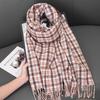 Scarf Women'S Premium Cashmere Color Plaid Warm Plaid Shawl