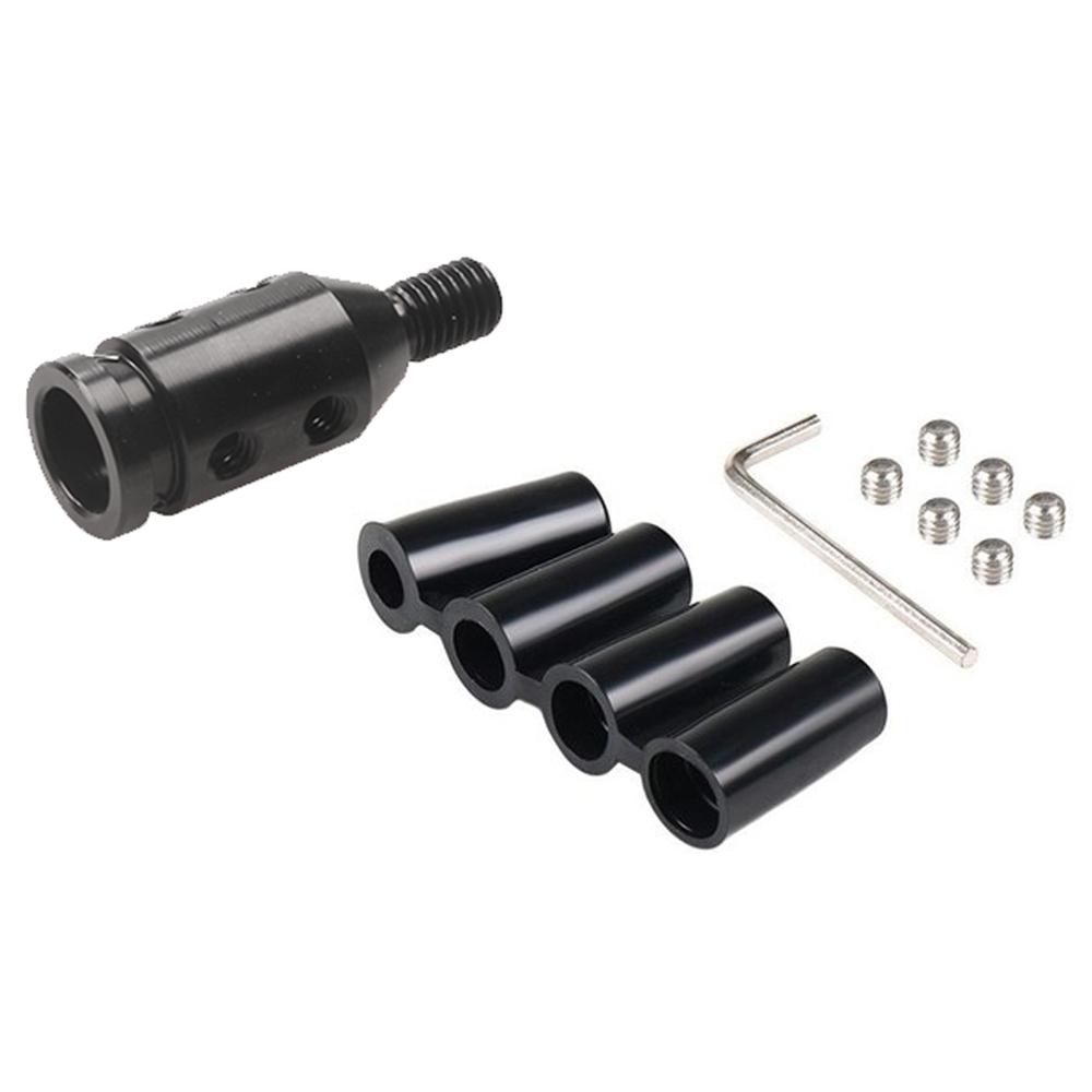 Universal Aluminum Alloy Car Auto Gear Manual Shift Knob Adapter Black for Non Threaded Shifters M12x1.25 M10x1.5 SK-1054-BK