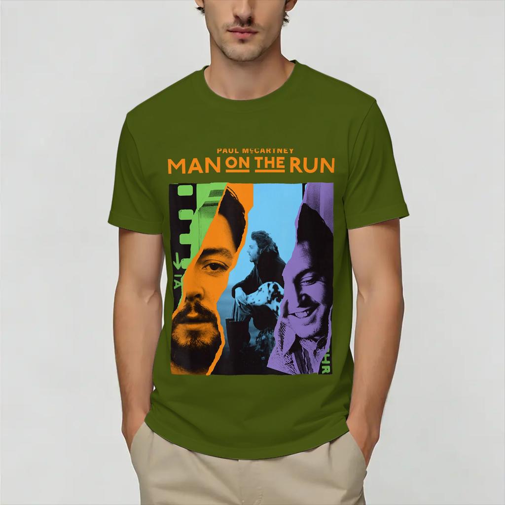 Unisex Vintage Paul McCartneys T Shirts Cotton Clothes Vintage Short Sleeve O Neck Tee Shirt Printed TShirts