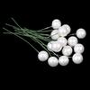 50 Artificial On Berries for Festival Holiday And Home Decor Wedding Bouquets DIY Materials (White /