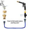 Adjustable High Pressure Washer Gun Patterns Car Wash Machine Garden Watering Hose Nozzle Sprinkler Universal Car Washing Kit