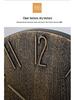 Customizable Silent Quartz Wood Grain Wall Clock with Pantone Colors for Living Room