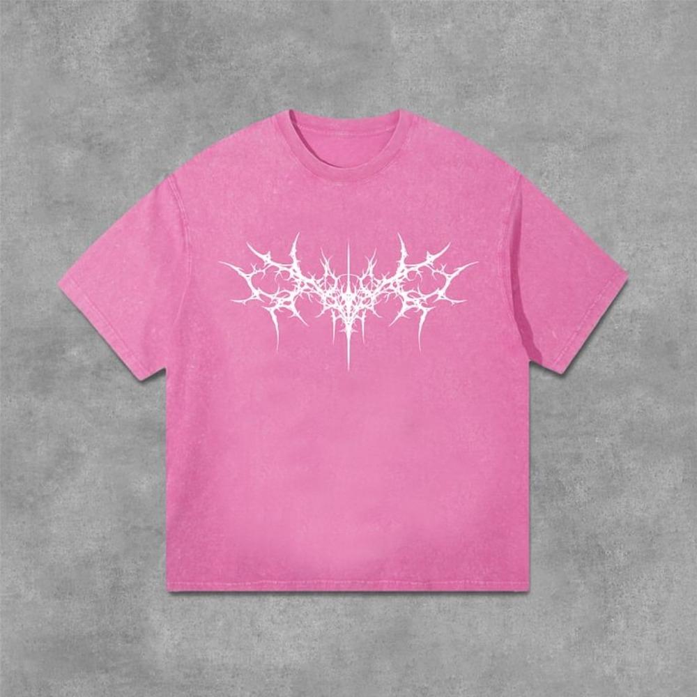 

Vintage Gothic Print Graphic Acid Washed T-shirt unisex casual and comfortable selected quality graphic t shirts 3XL