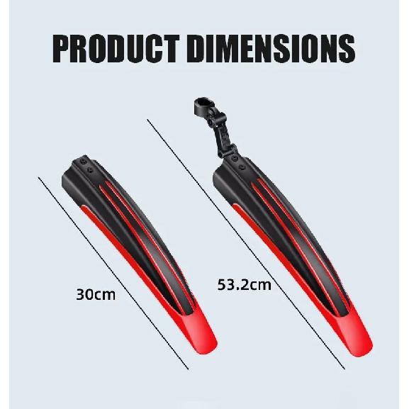 2pcs Bicycle Fenders Splash Fender Guard Set Mountain Bike Rear Front Mudguard Cycling Riding Accessories For 20/22/24/26 Inch