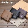 Wallet Men's Short Korean Version Multi Slot Buckle Solid Color Retro Ticket Holder