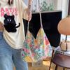 Leopard Print Canvas Crossbody Bag - Trendy, Large Capacity Women's Shoulder Bag