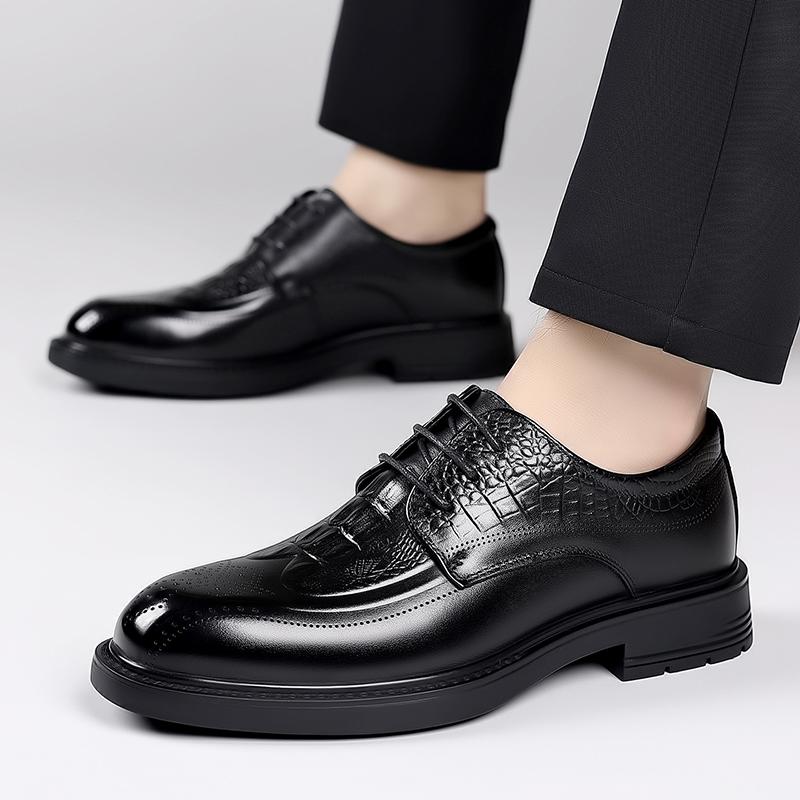 Fashion Hot Sale Man Business Formal Footwear Fashion Wear Casual Shoe Classic Leather Oxford Shoes Crocodile Pattern Men Business Shoes