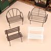 1/12 Dollhouse Mini Park Bench Recliner Lounge Chair Model Dollhouse Fairy Garden Decoration Micro Landscape Ornaments
