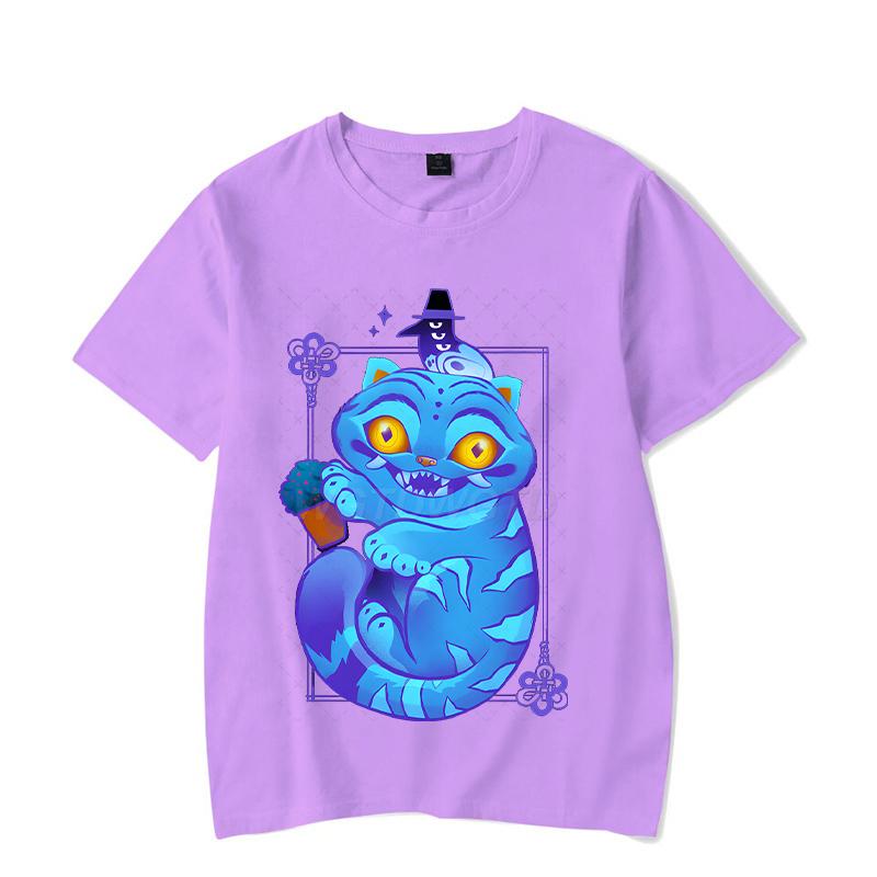 KPop Demon Hunters Print Tshirt Streetwear Cartoon Tiger Women Y2K Tops Hip Hop Tees Men Fashion Crewneck  Anime T-shirts