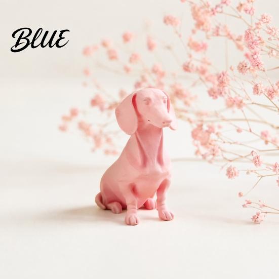 Black Dachshund Figurine Dog Ornament 3D Printed Movable Joint Design Figure Decorative Toy Sculpture for Home Office Decor Pet Lovers Collectors