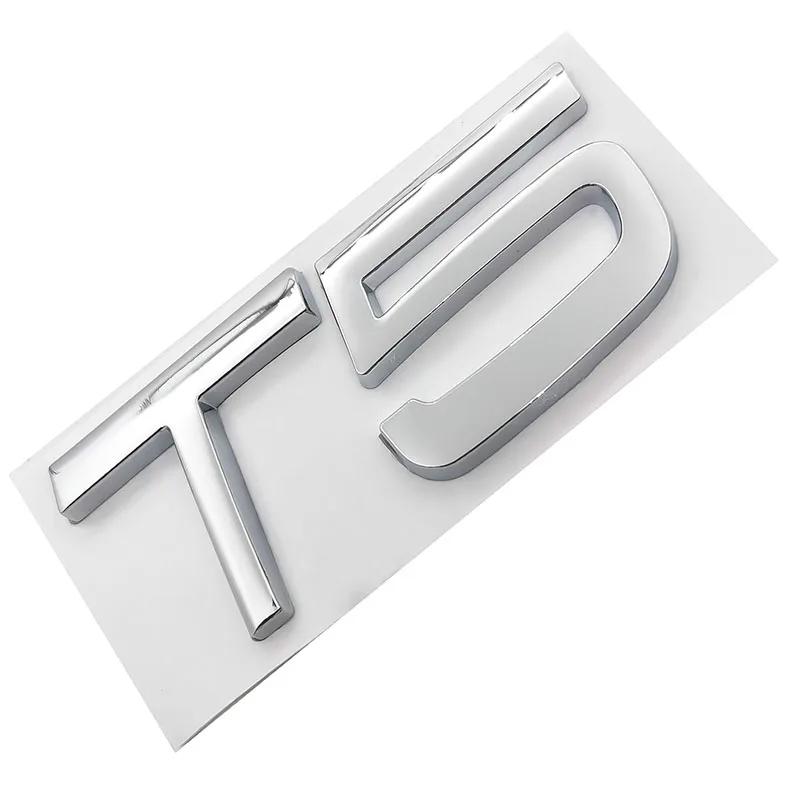 3D Metal T5 T6 AWD LOGO Emblems Badges Car Sticker Letter Decal Car Styling For Volvo XC60 XC90 S60 S80 S60L V40 V60 Tail Fender