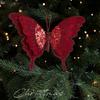 Velvet Christmas Flower Double Simulation Glitter Christmas Decorations Exquisite Sequins Flocking Artificial Tree Decor