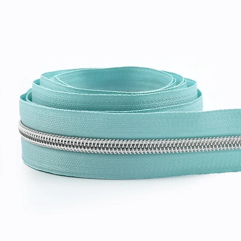 Meetee 1-10M 5# Nylon Zippers for Bag Shoes Garment Plasic Roll Zipper By The Meter Decor Zips Repair Kit DIY Sewing Accessories