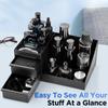 Men's Plastic Organizer with Adjustable Shelves for Skincare, Perfume & Toiletries. Sturdy & Space-Saving. Ideal Gift!